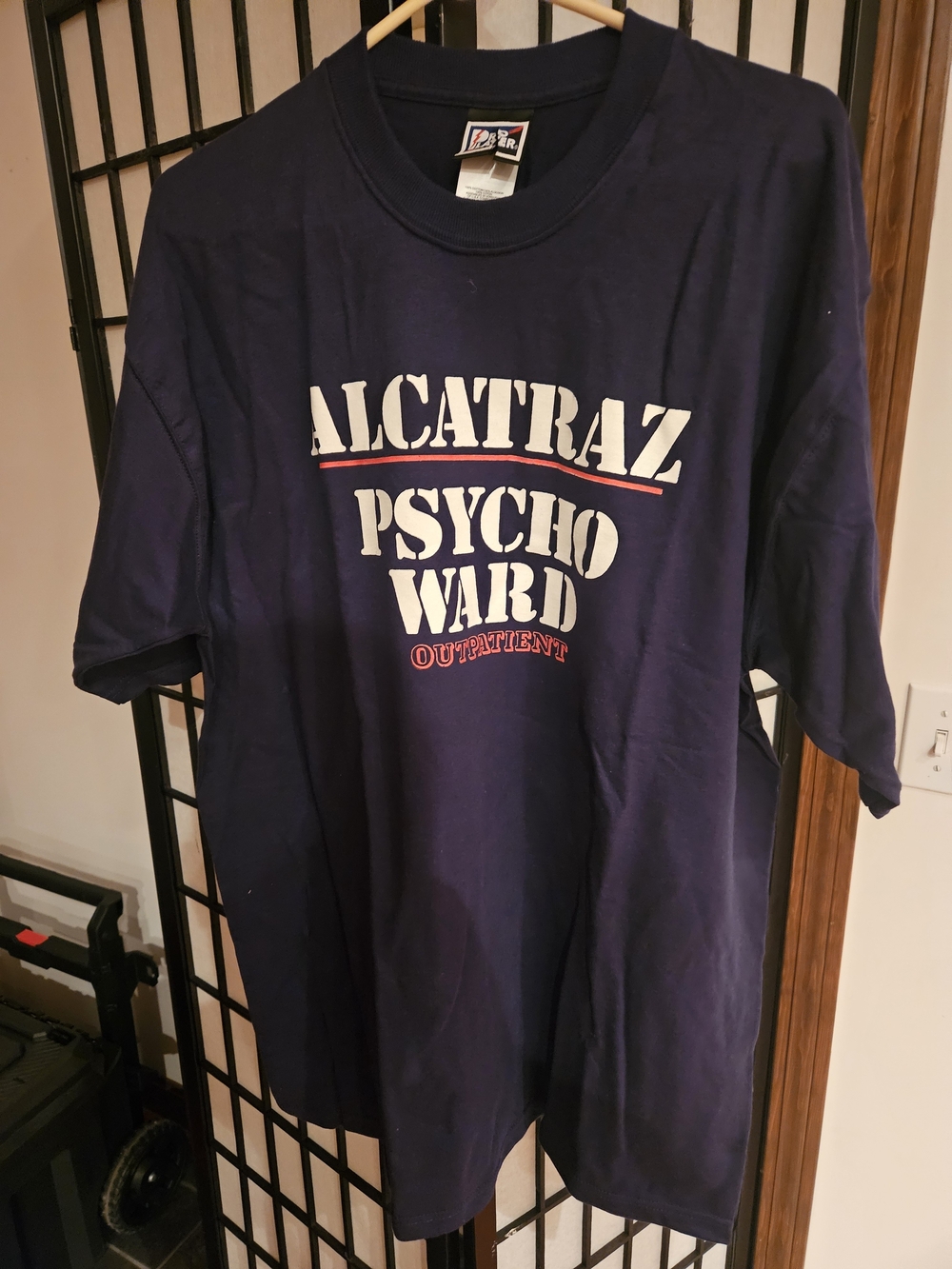 Fruit of the Loom Navy Alcatraz Psycho Ward Graphic Tee